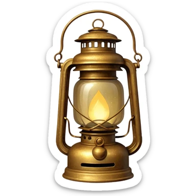 glitter old lantern sticker
