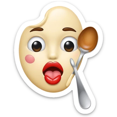 Spoon face big lips  sticker