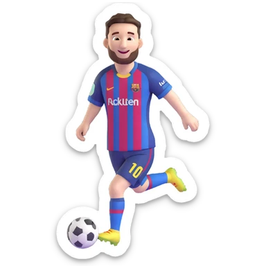 smiling Lionel Messi sticker