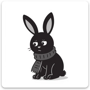 A sad bunny sticker