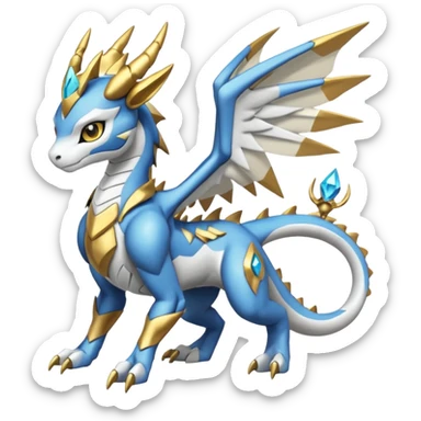 Meloetta-Wargreymon-Dutch-Angel-Dragon-Kyurem-Trico-Pokémon-Digimon-Fakémon-fusion-hybrid-creature sticker