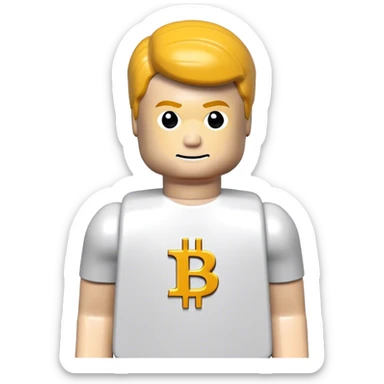 lego homme bitcoin sticker