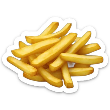 Plates of french fries plantain sticker