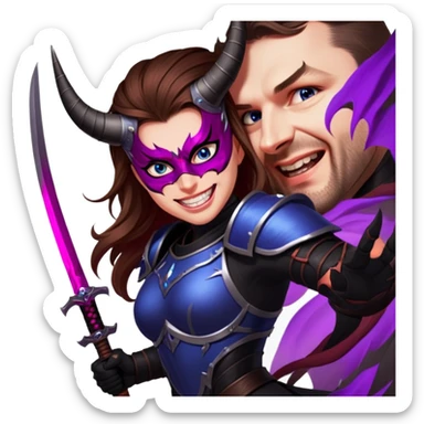 Demon-Horned Warrior sticker