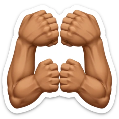 two fists facing foward sticker
