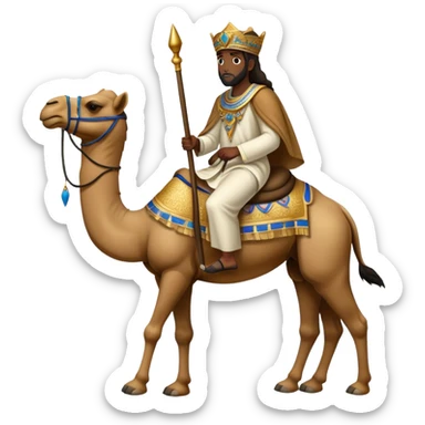 ancient black israelite servant on camel sticker