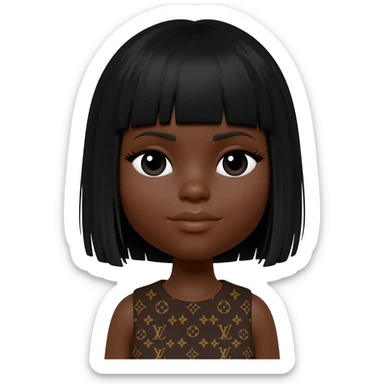 Louis Vuitton black girl sticker