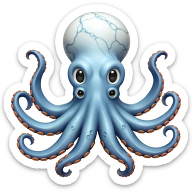 octopus scupted of white greek marble sticker