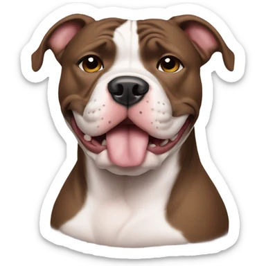 A pitbull saying sorry sticker