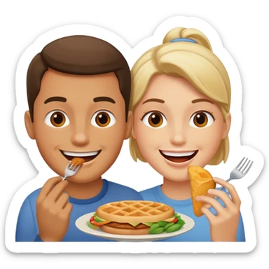 i want two person nicke eatche athore sticker