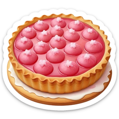 A guava pastry or tart with pink filling sticker