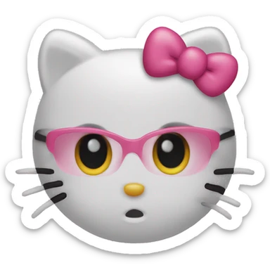 hello kitty heart eyes  sticker