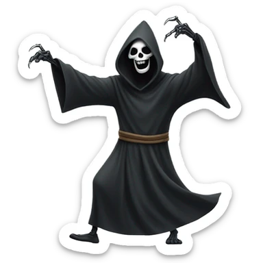 happy grim reaper dancing sticker