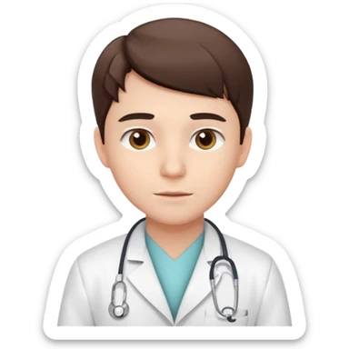 GENERA UN GIOVANE DENTISTA CHE PENSA sticker