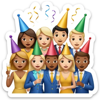 people drink champagne sticker