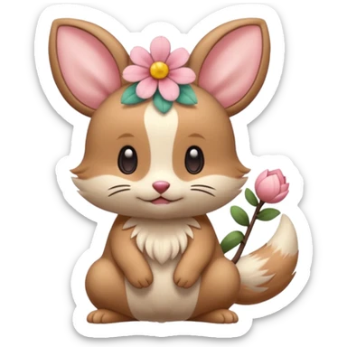 Teddiursa-Minccino-Meowscarada-fusion  sticker