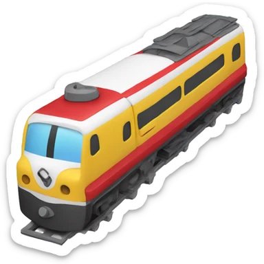 Create a toy train on its own. No face, and in a side profile sticker