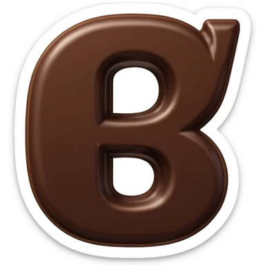 Letter S made out of chocolate sticker