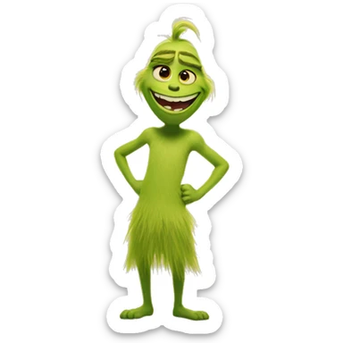 joy ( from inside out ) x grinch has yellow skin sticker