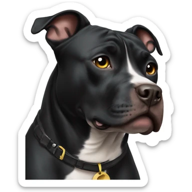 black pitbull  sticker