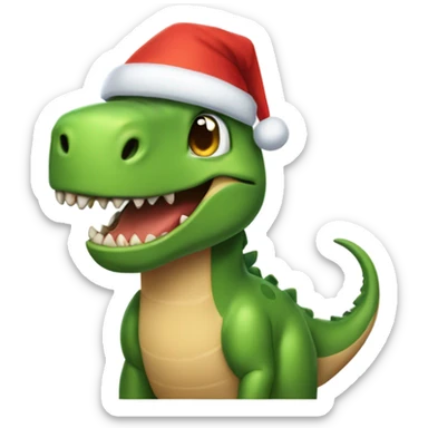 Dinosaurio navideño sticker