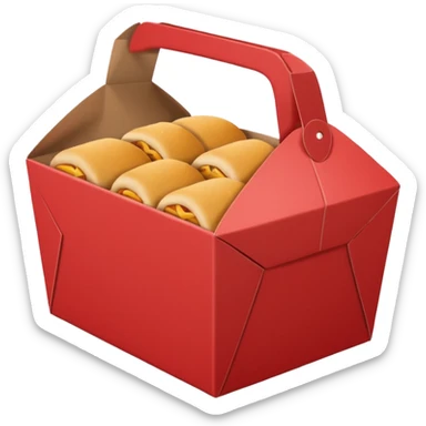 Takeaway Food Box red sticker