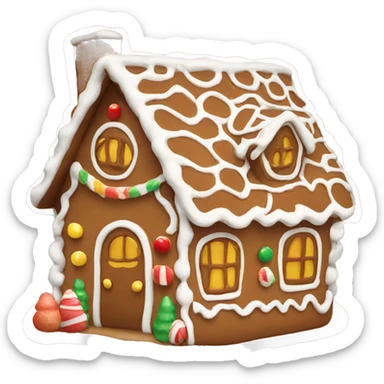 cute gingerbread house sticker