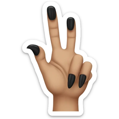 Witch's hand with black manicure thumbs up  sticker