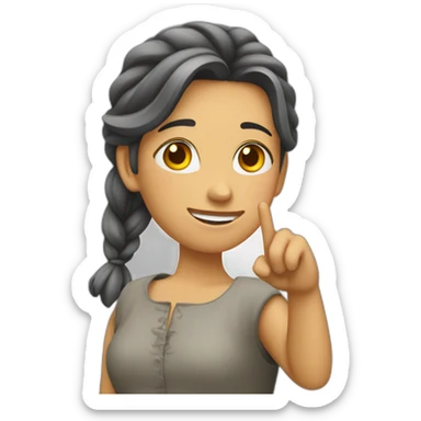 fille châtain qui fait un dab sticker