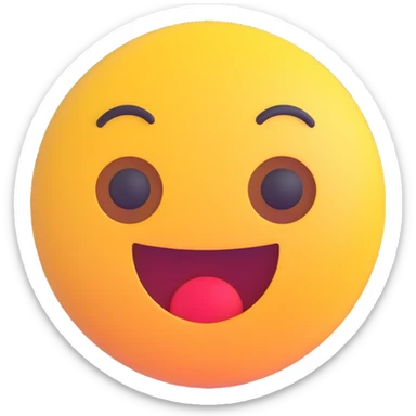 a circle emoji in 3D style sticker