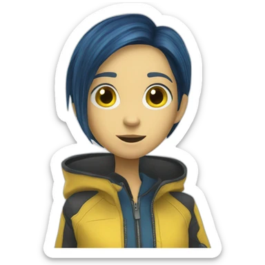 coraline yellow jacket sticker