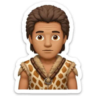 a stone age man walking  sticker