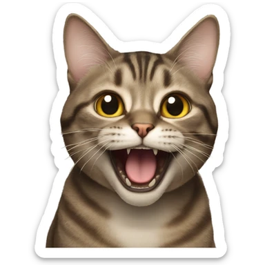 Cat saying RAAAAAH sticker