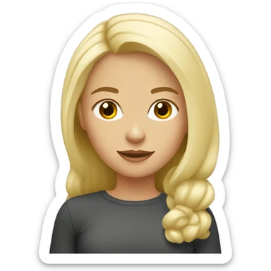 russian blonde girl sticker