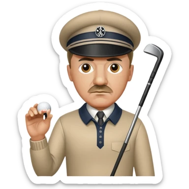 Adolf Hitler playing golf sticker