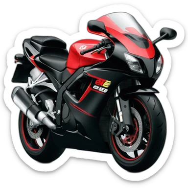 Black and Red Gsxr 1100 from 1986 sticker