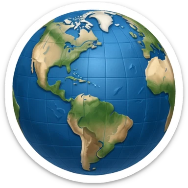earth globe sticker