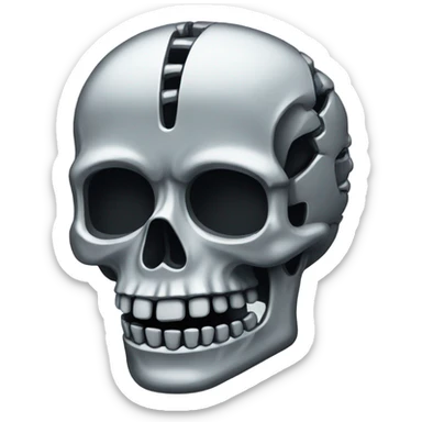 Skeleton made out of chrome￼ sticker