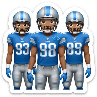 Detroit lions offense  sticker