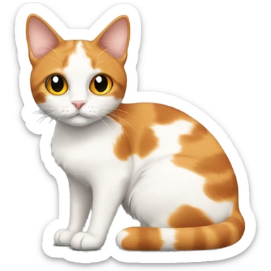 calico cream cat with black calico cat with orange calico cat mixed sticker