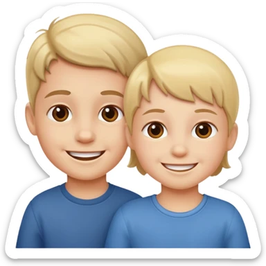 Two little children sticker