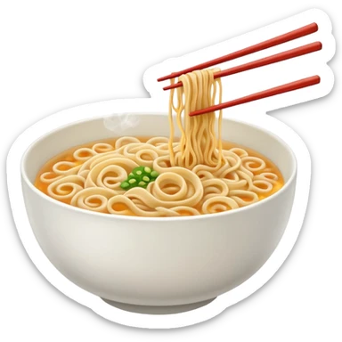 single bowl of noodles for one sticker