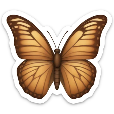 brown butterfly sticker