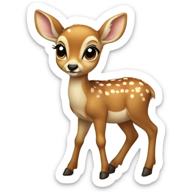Baby deer standing  sticker