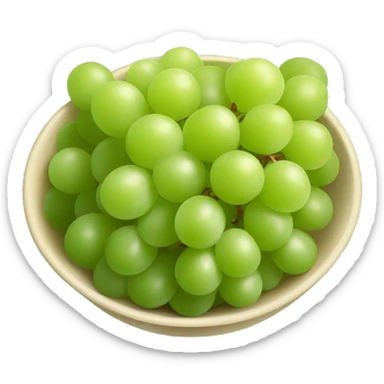 bowl of green Grapes  sticker