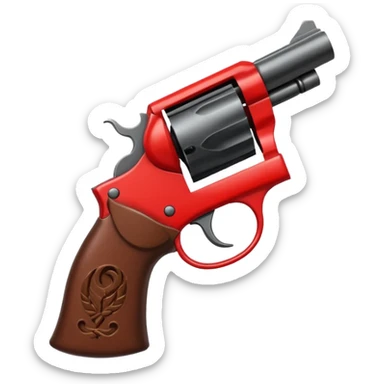 Un 👹 con una pistola en la mano  pero que sea como el emoji pero que salga como el emoji  sticker