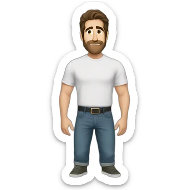 jake gyllenhaal cartoon wearing tee sticker