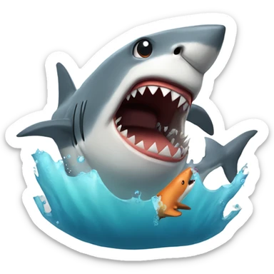 Shark that cries with a fox sticker