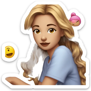 Girl 📖 bg a magazine  sticker