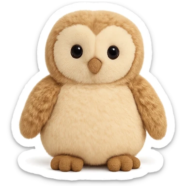 cute barn owl jellycat plushie sticker